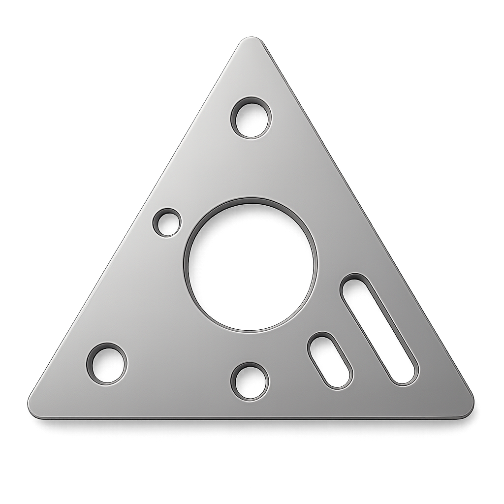 Découpé laser d'un triangle