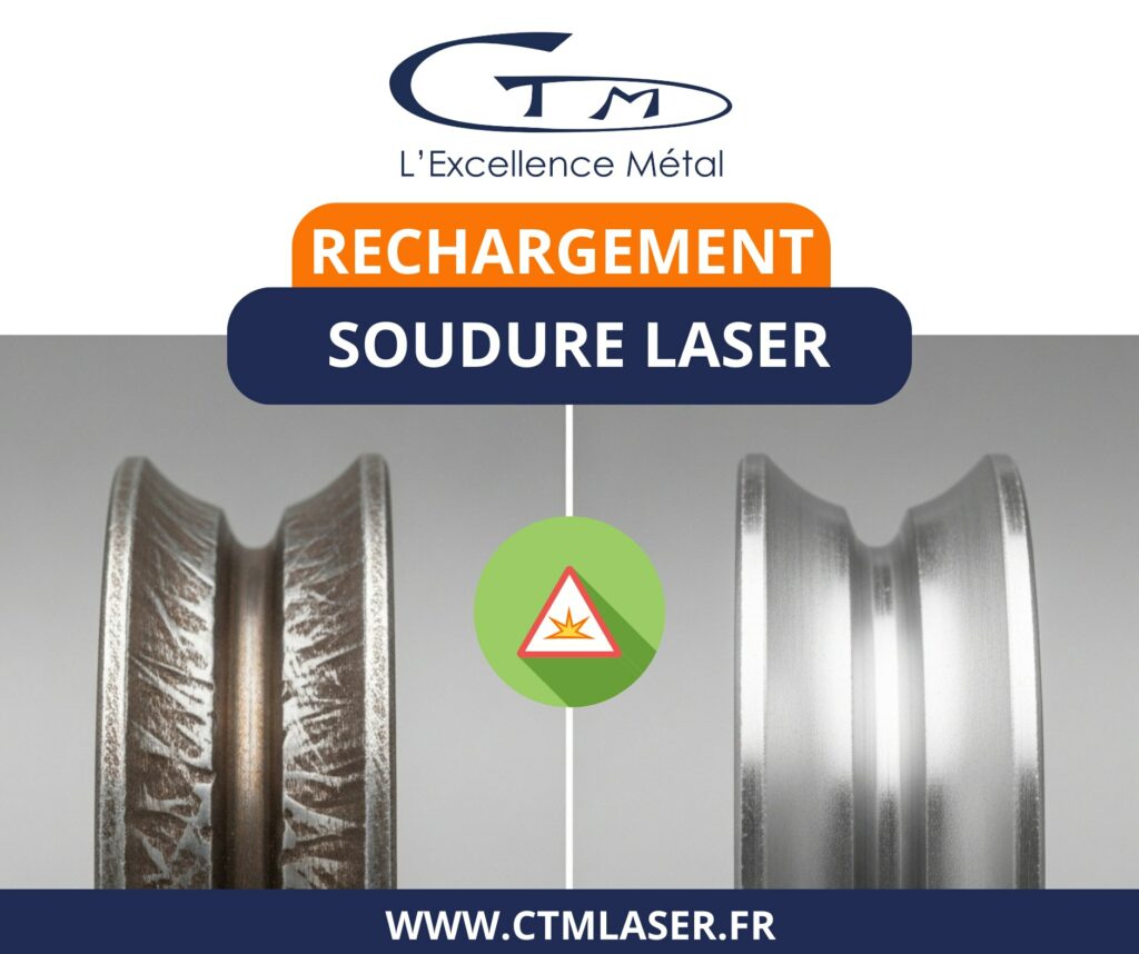 entreprise rechargement soudure laser - poulie restaurée par soudure laser